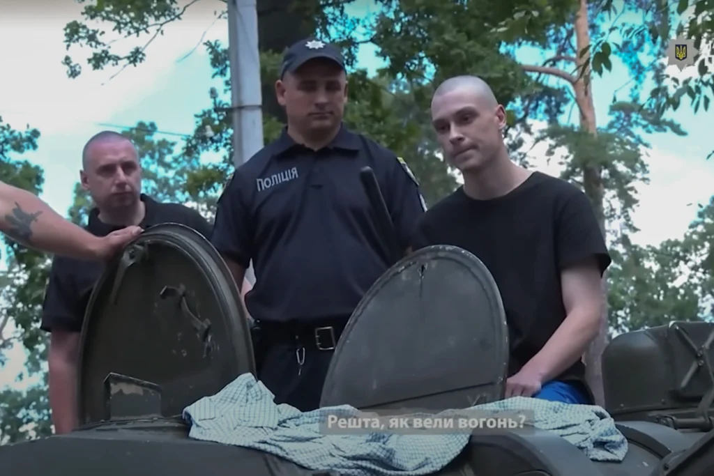 Николай Карташев во время допроса украинской полицией